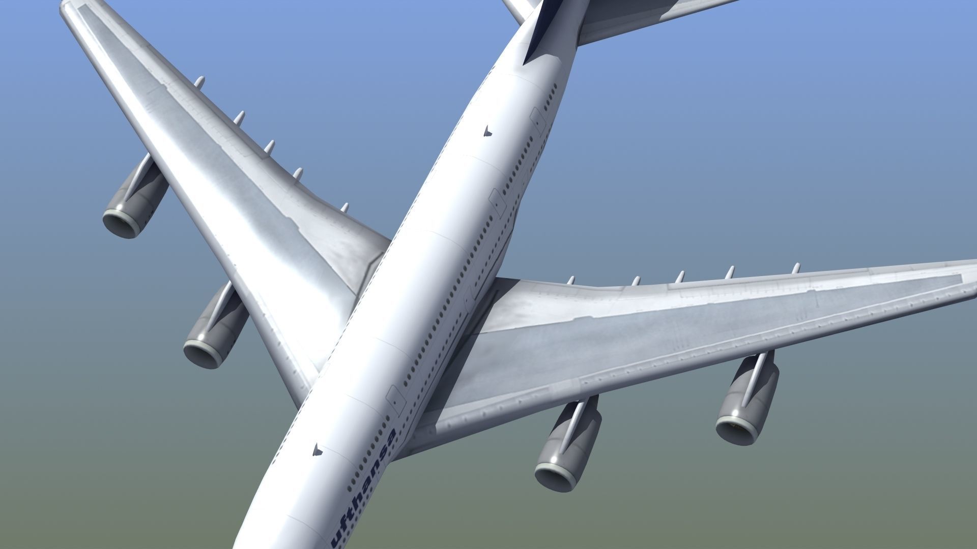 A380 Passenger Aircraft 3D model_5