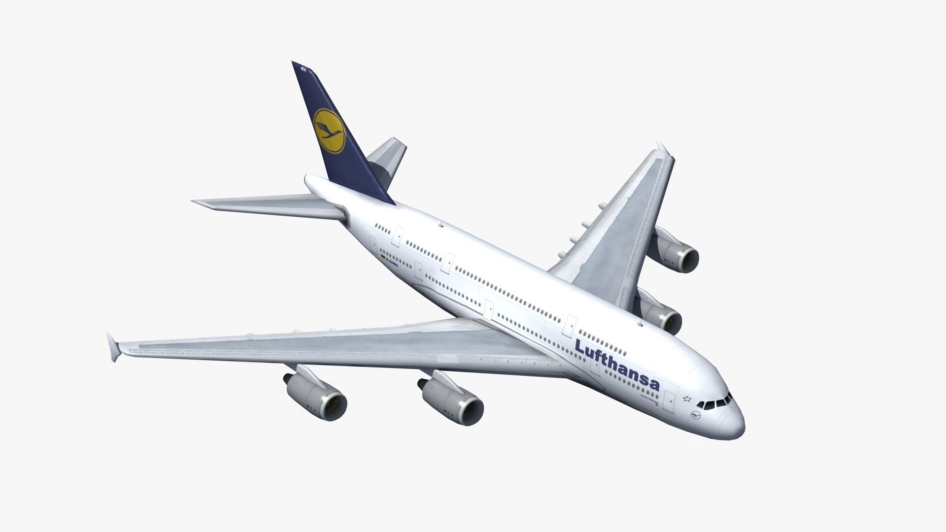 A380 Passenger Aircraft 3D model_19