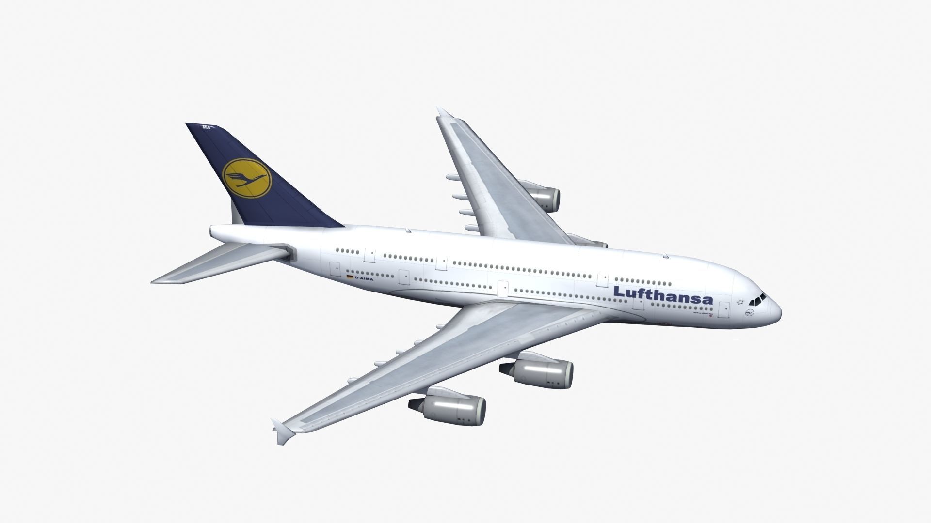 A380 Passenger Aircraft 3D model_29
