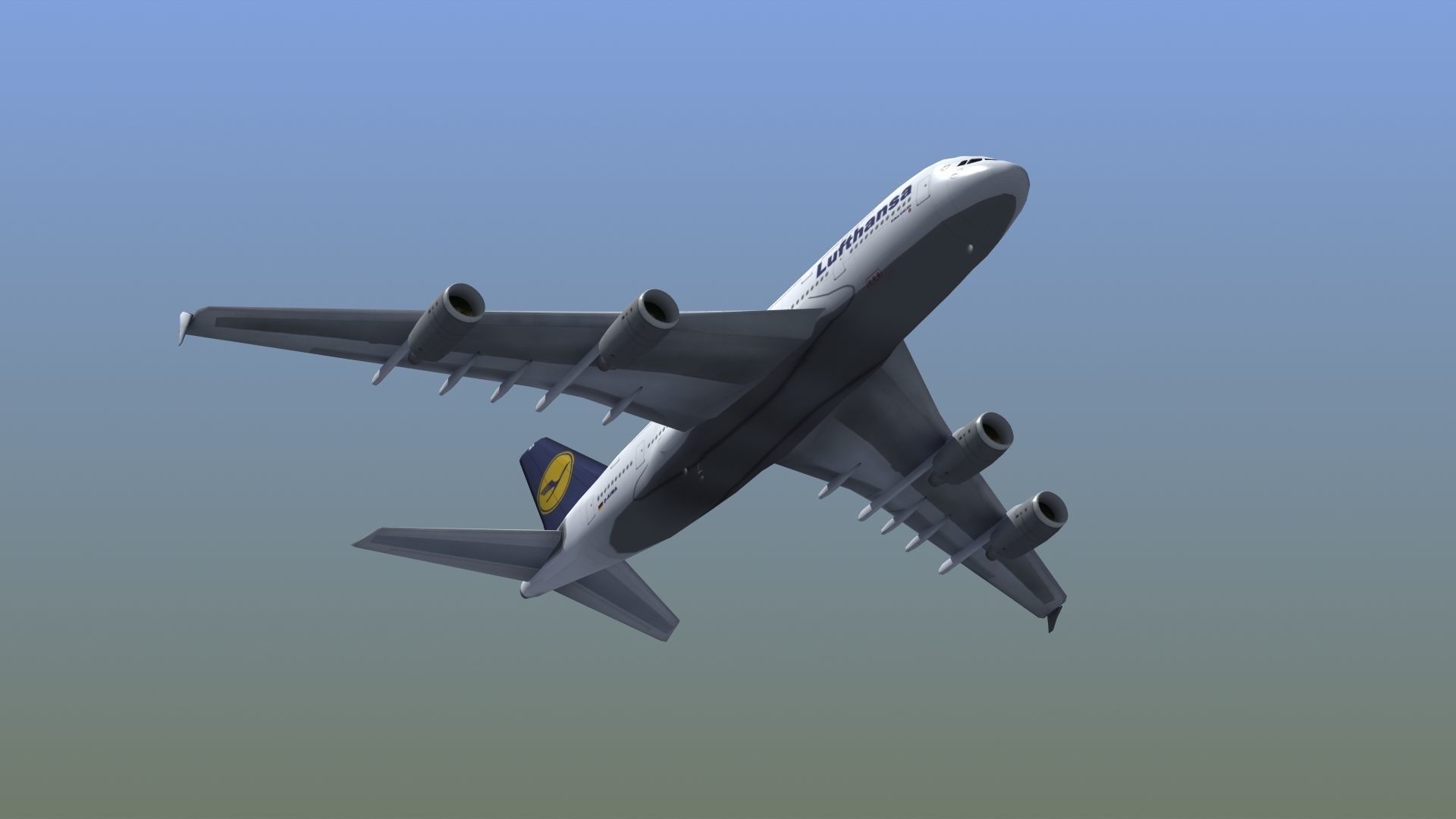 A380 Passenger Aircraft 3D model_18