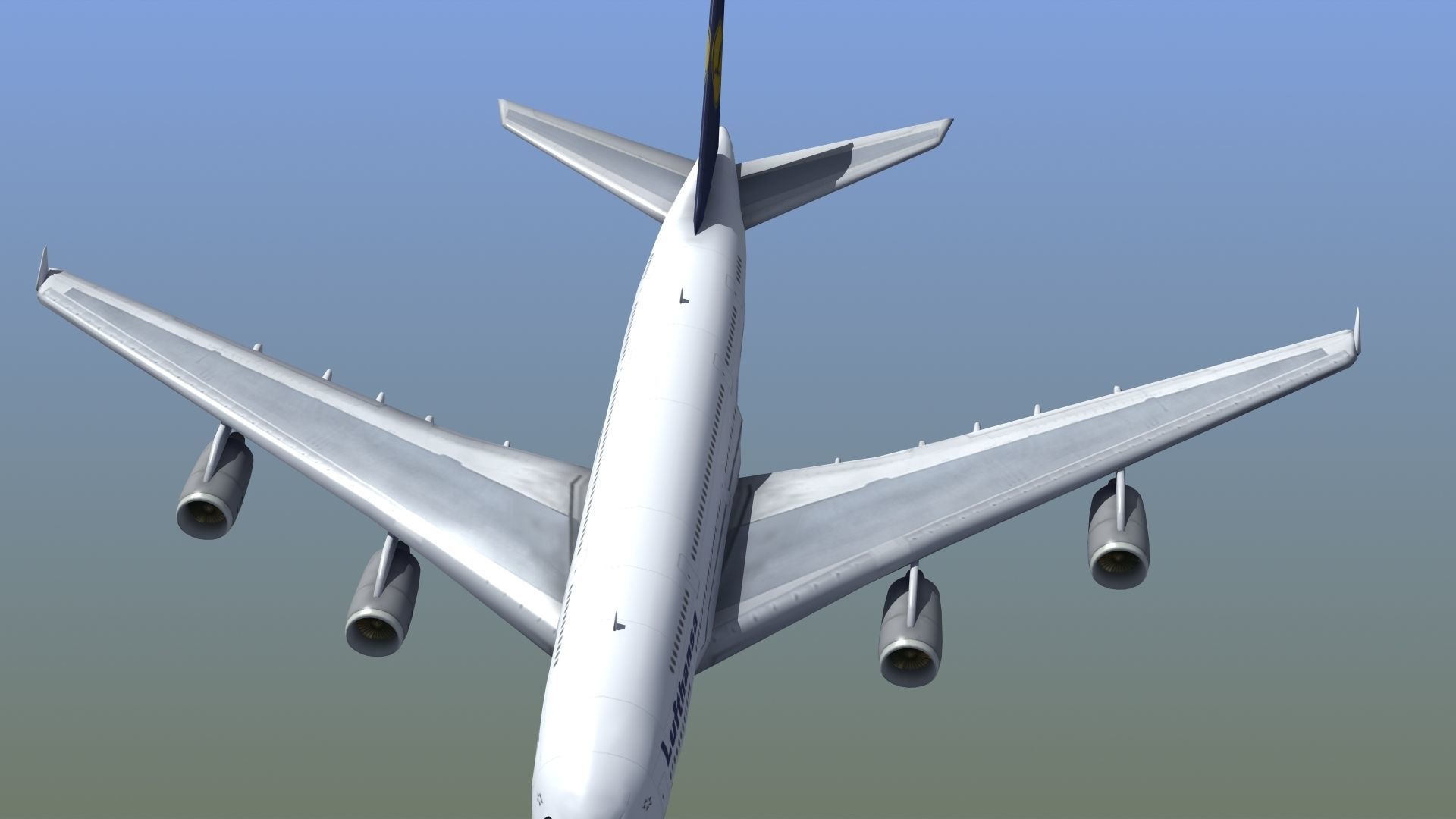 A380 Passenger Aircraft 3D model_1