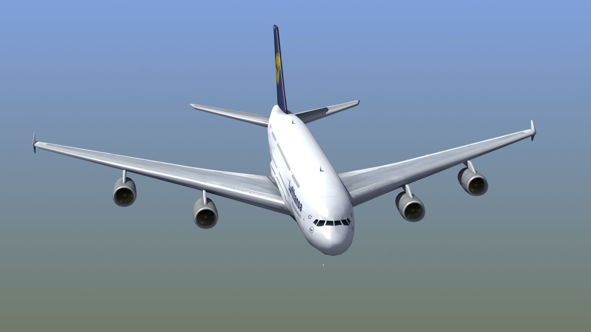 A380 Passenger Aircraft 3D model_14