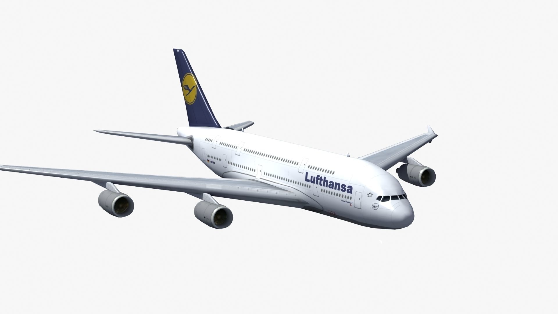 A380 Passenger Aircraft 3D model_31
