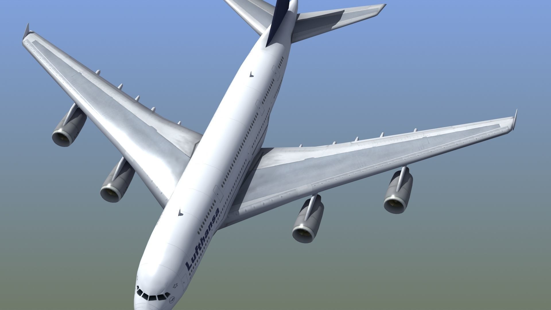 A380 Passenger Aircraft 3D model_7
