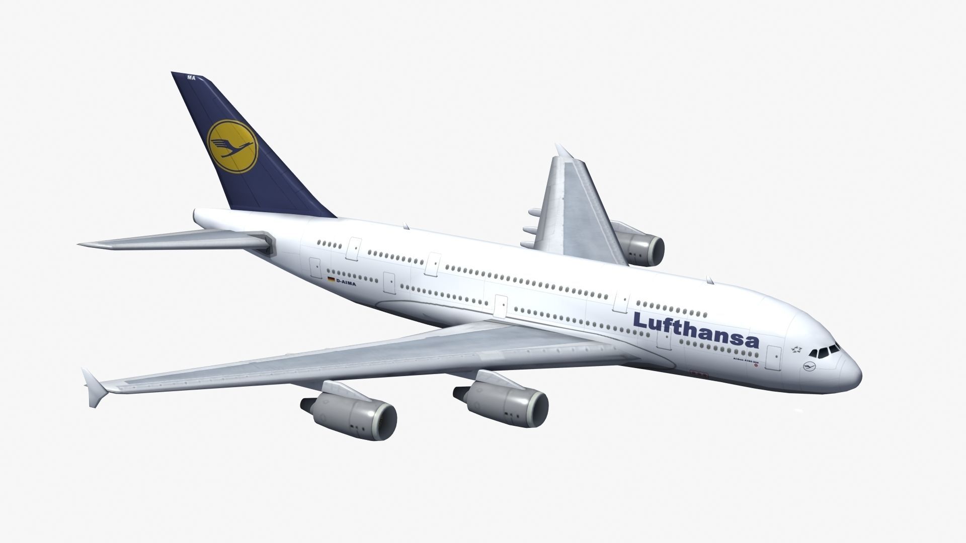 A380 Passenger Aircraft 3D model_30