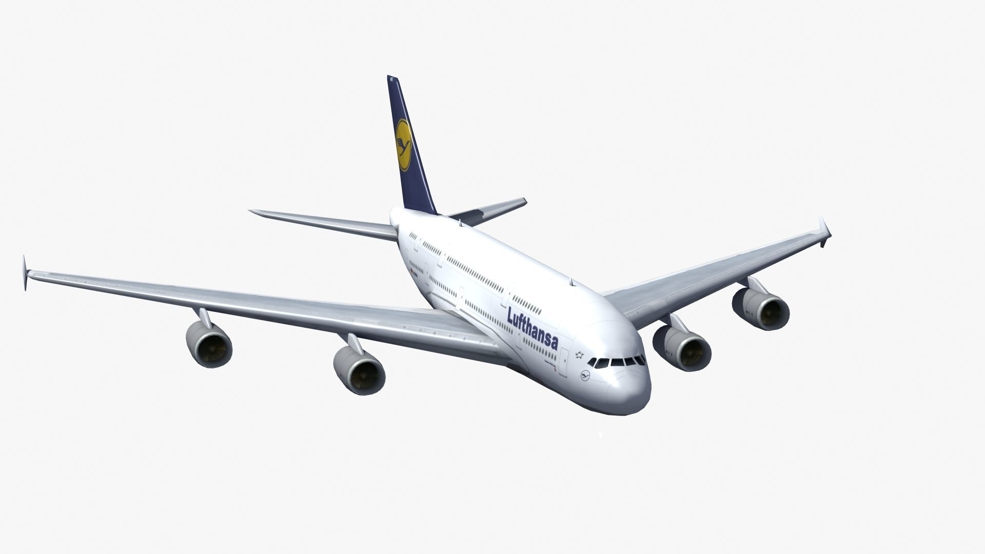 A380 Passenger Aircraft 3D model_32