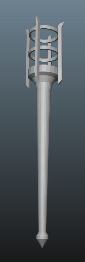 Torch Model only Free low-poly 3D model_1