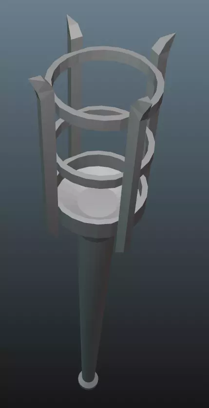 Torch Model only Free low-poly 3D model_0