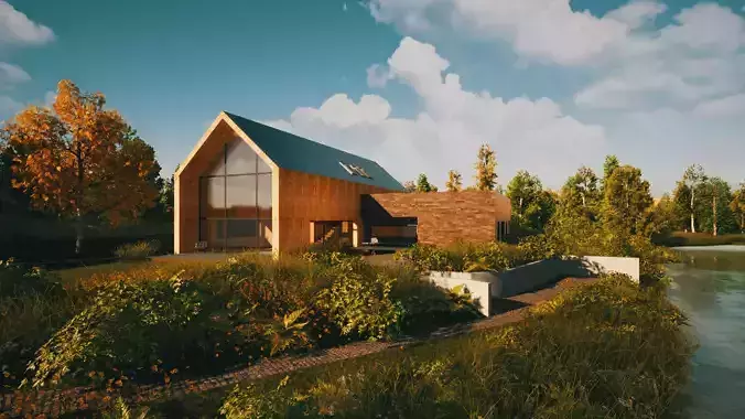 Family house  Archicad 22  3D model