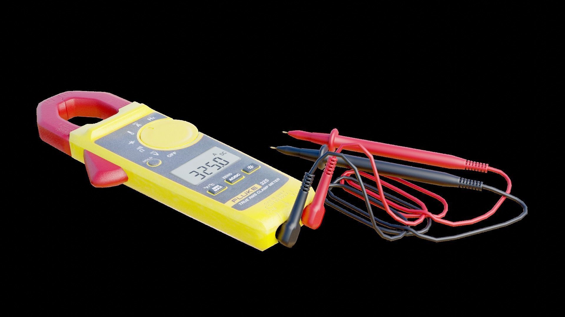 Clamp Meter Low-poly 3D model_9