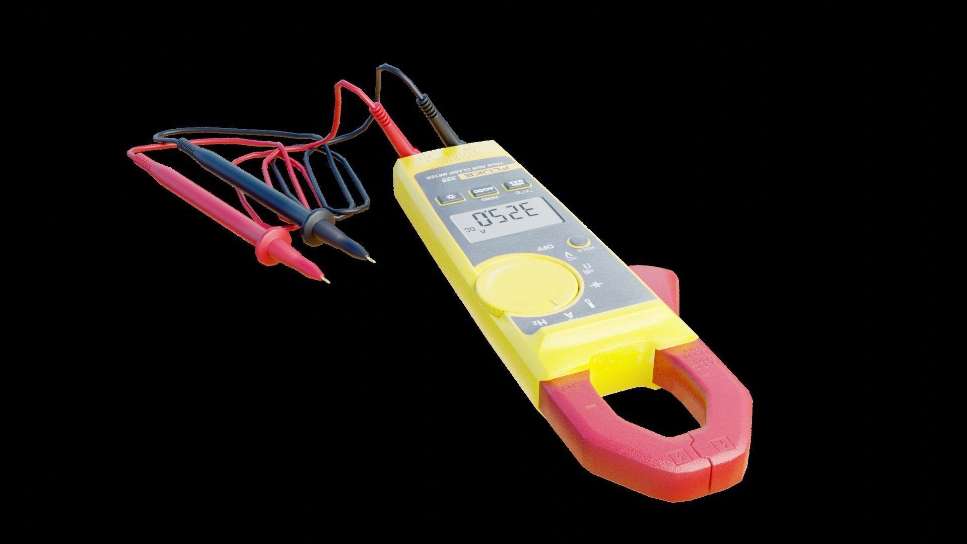 Clamp Meter Low-poly 3D model_5