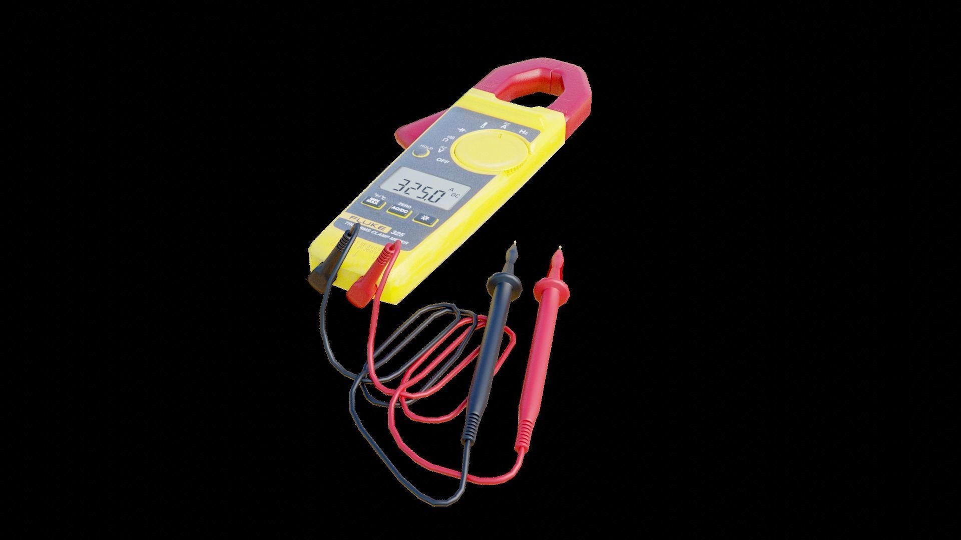 Clamp Meter Low-poly 3D model_2