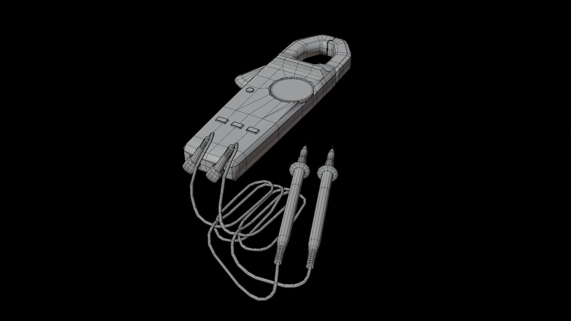 Clamp Meter Low-poly 3D model_11