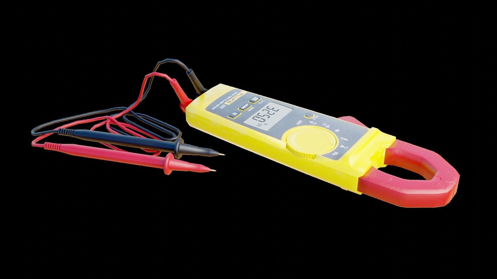 Clamp Meter Low-poly 3D model_4