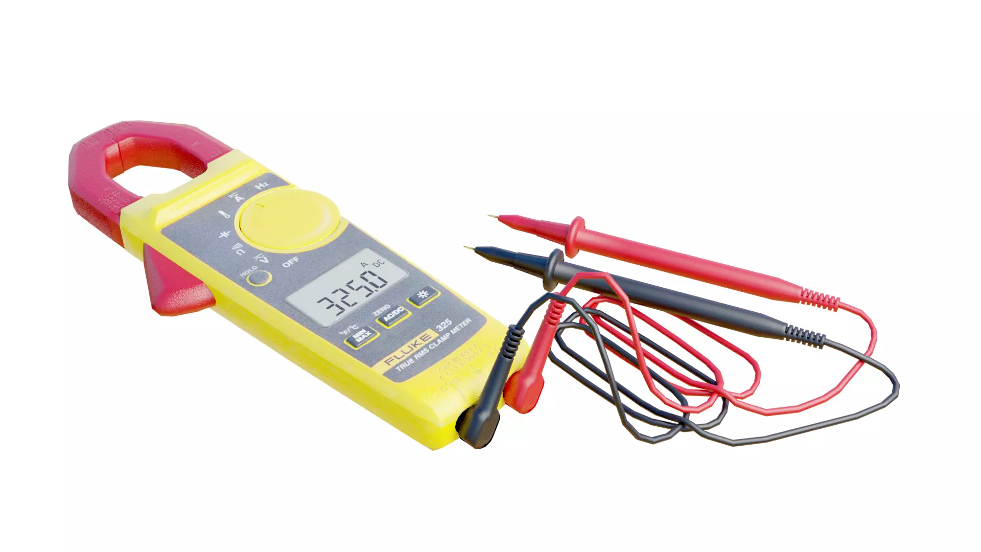 Clamp Meter Low-poly 3D model_0