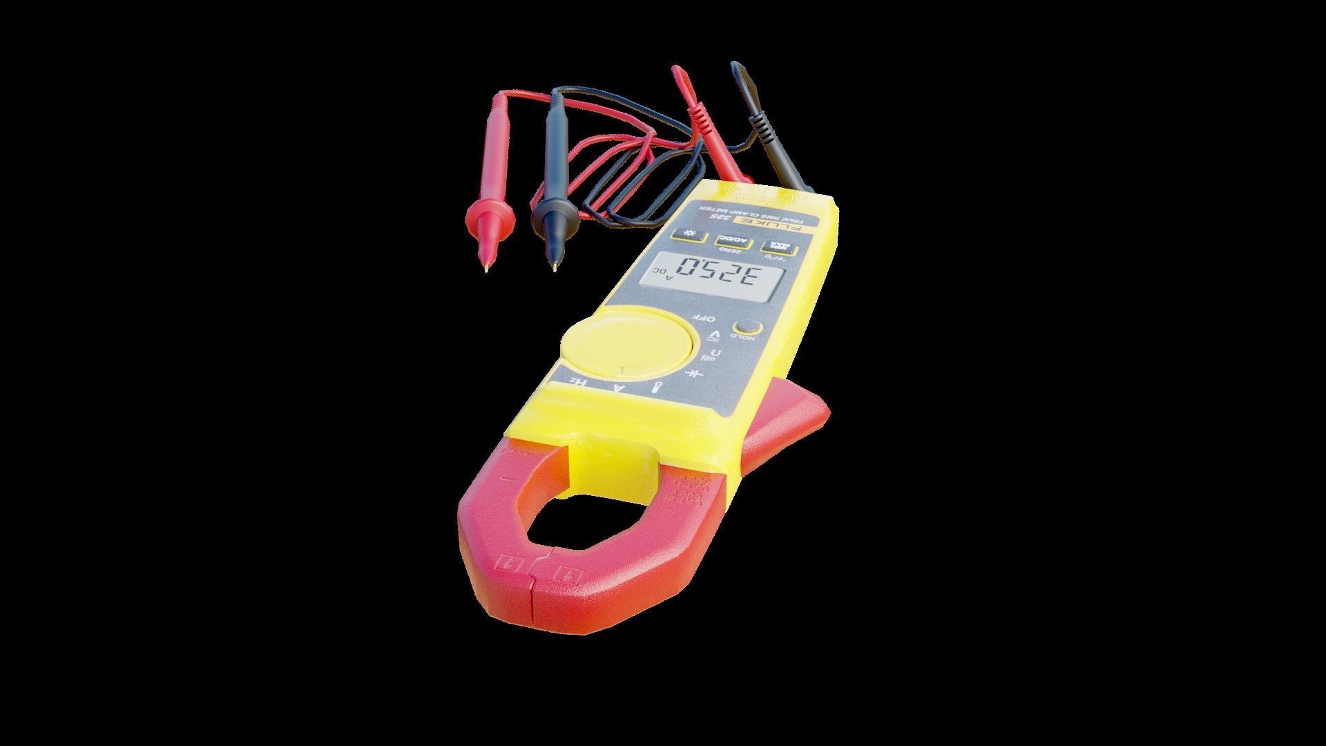 Clamp Meter Low-poly 3D model_6