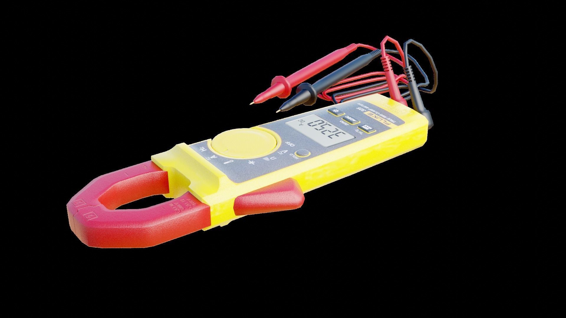 Clamp Meter Low-poly 3D model_7