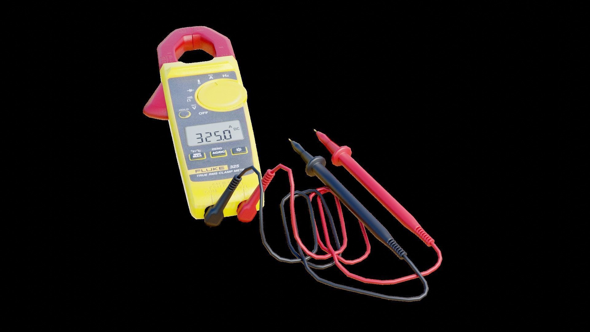 Clamp Meter Low-poly 3D model_1