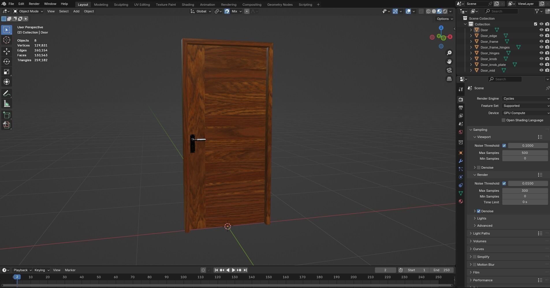 Door CG78 3D model_12
