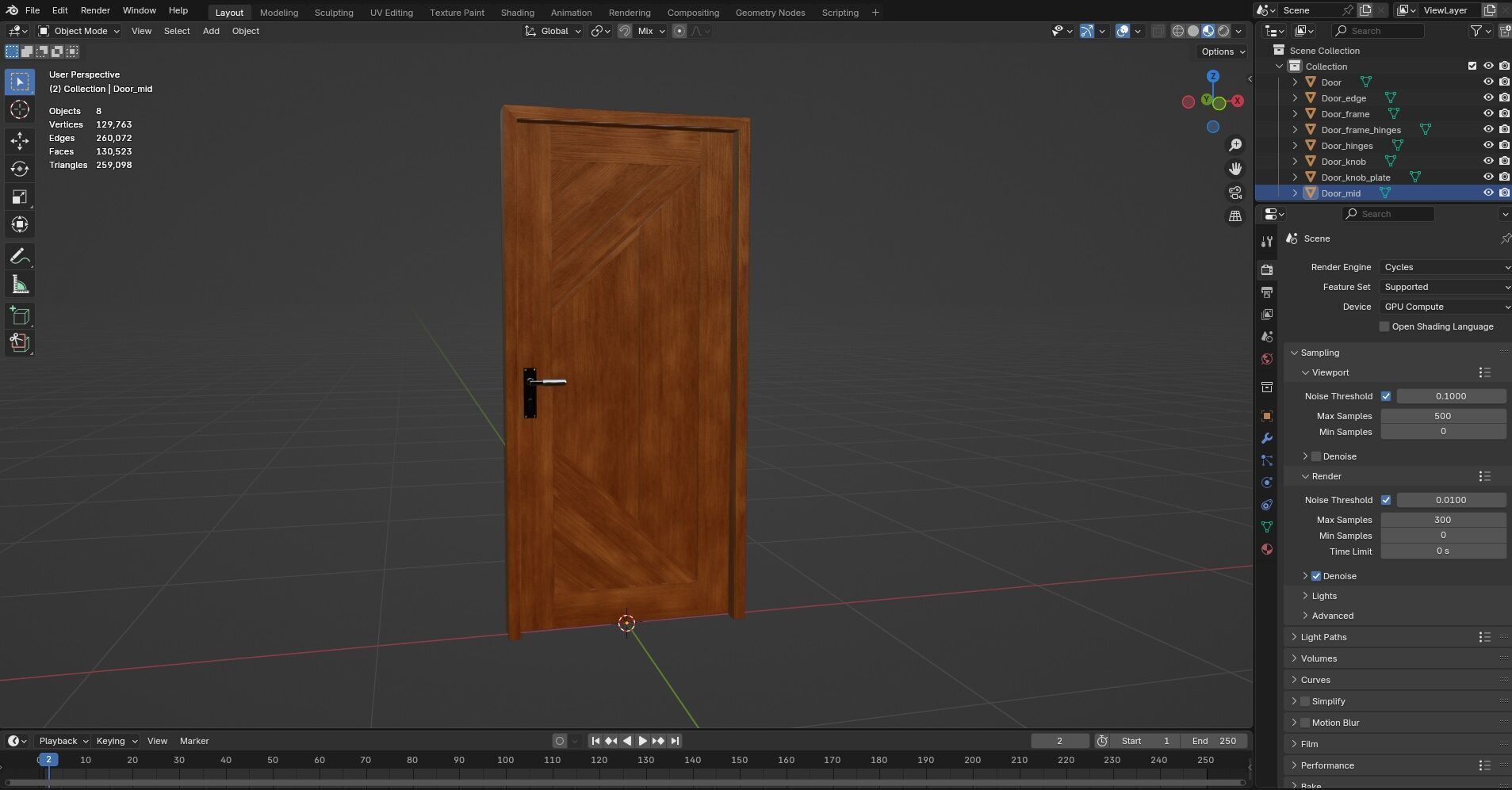 Door CG80 3D model_12