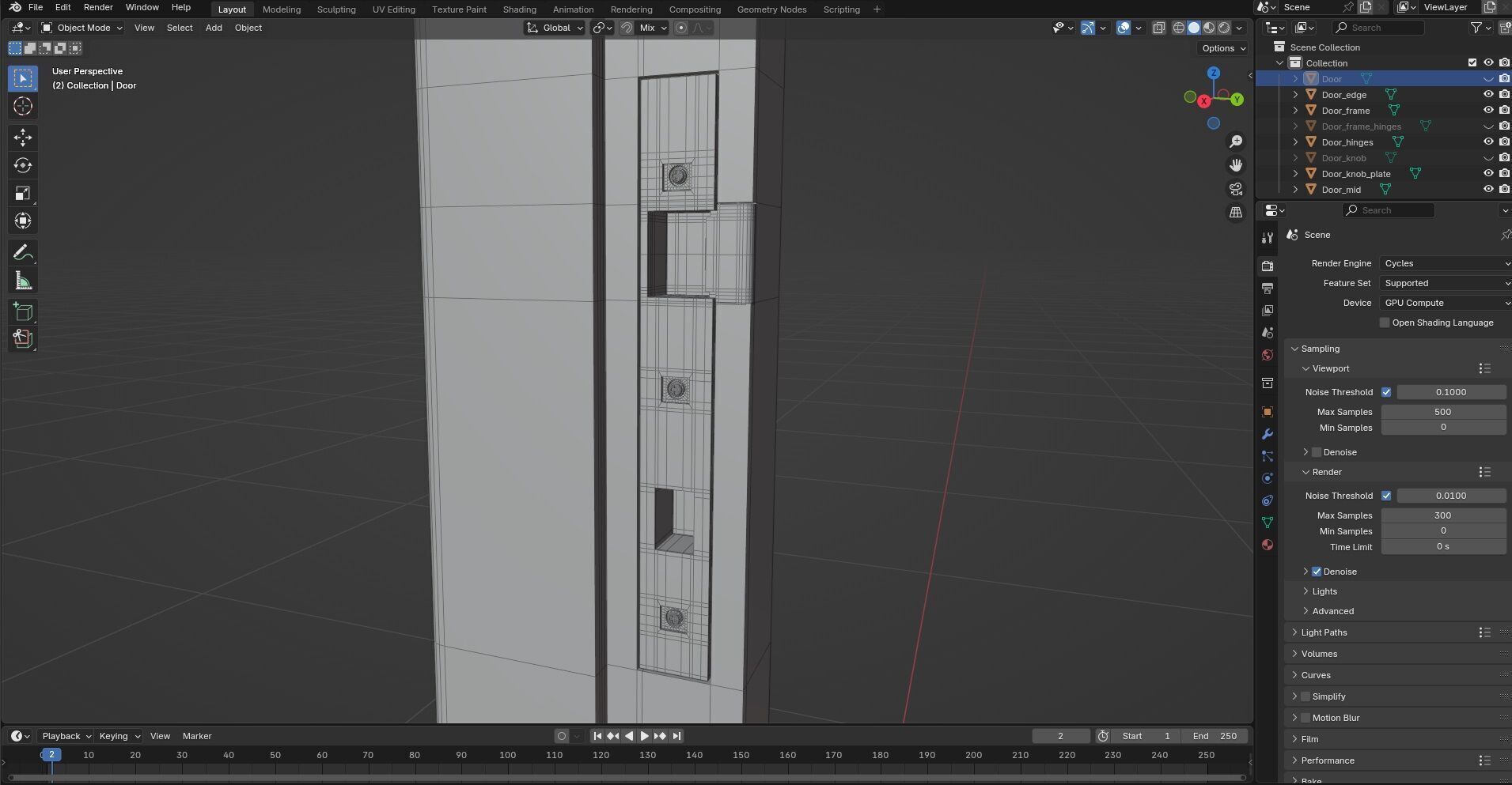 Door CG80 3D model_10