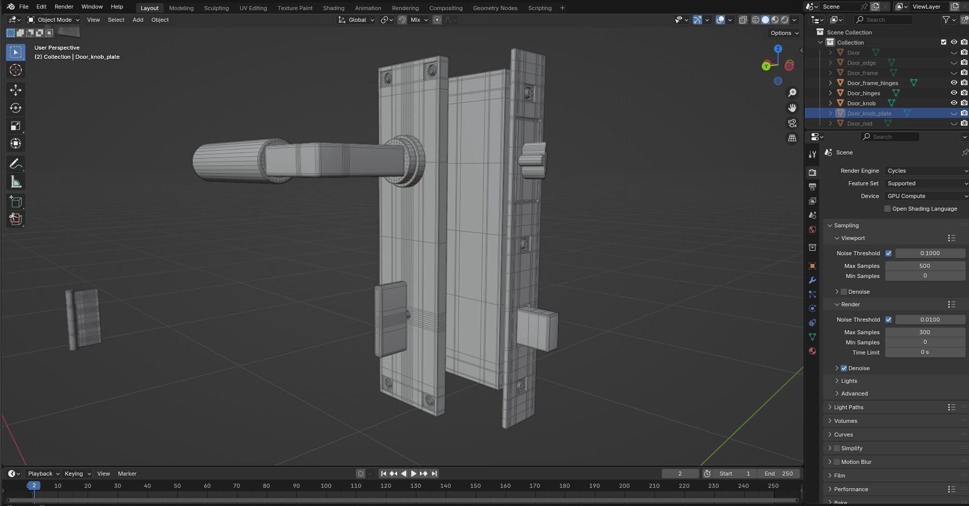 Door CG80 3D model_7
