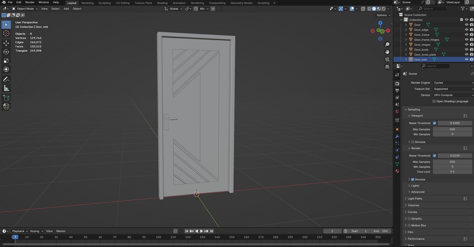 Door CG80 3D model_11
