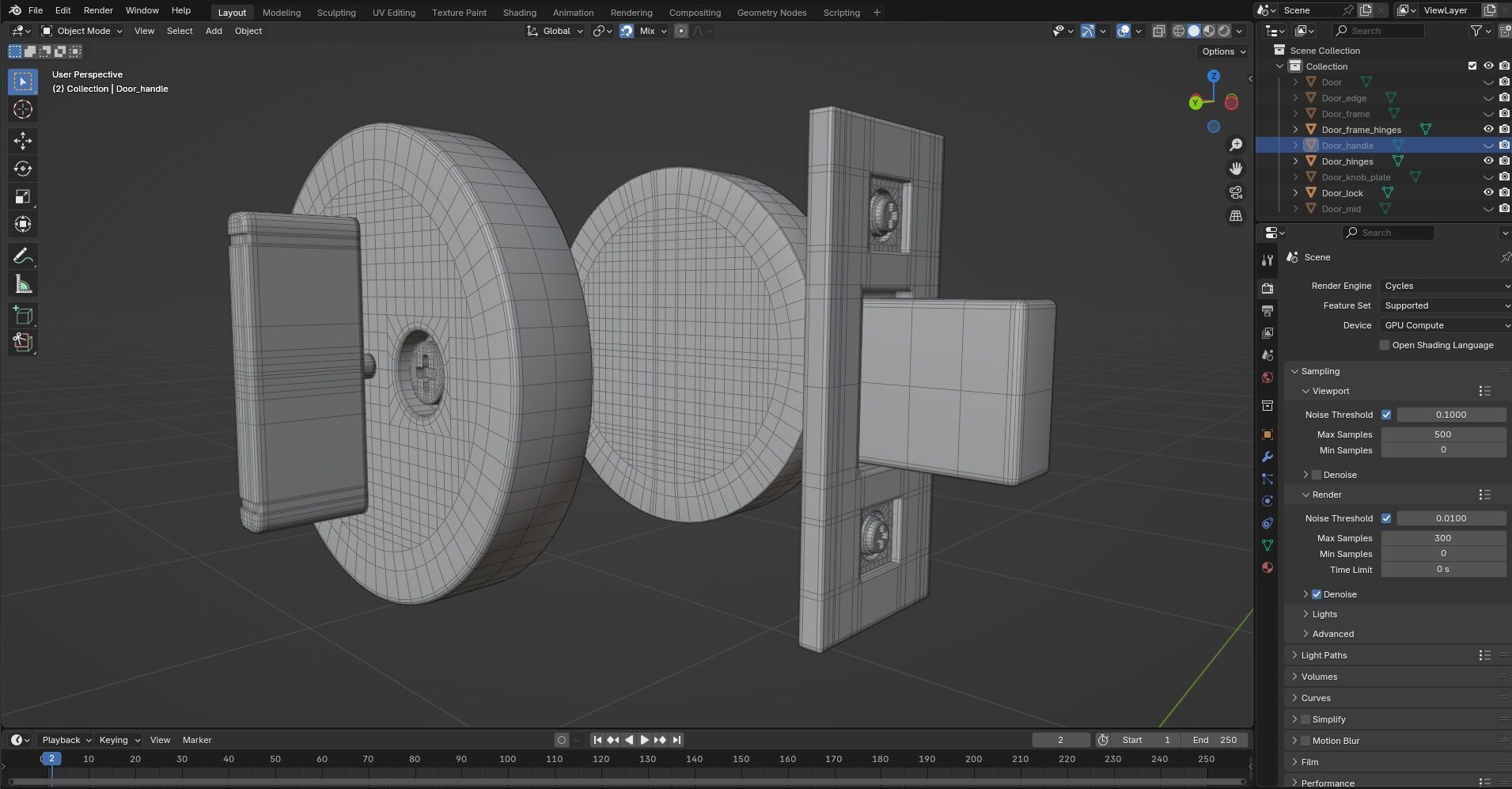 Door CG81 3D model_7