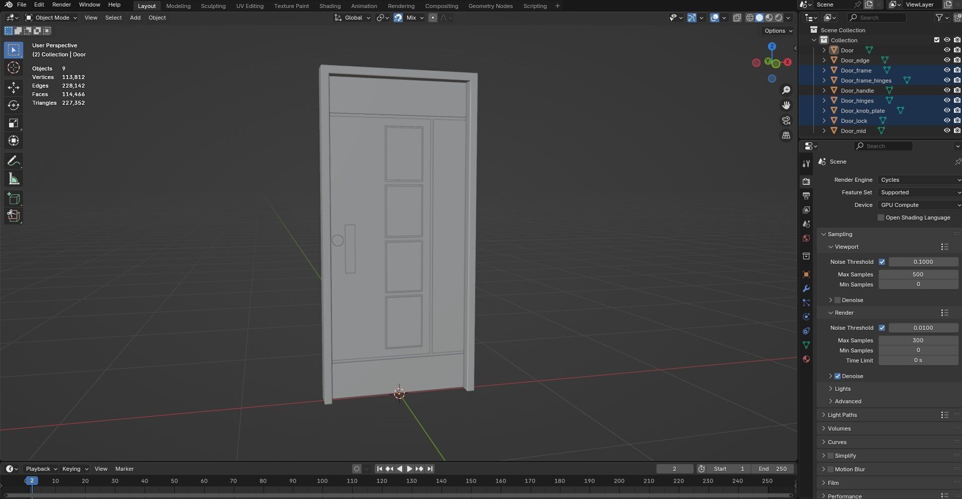 Door CG81 3D model_11