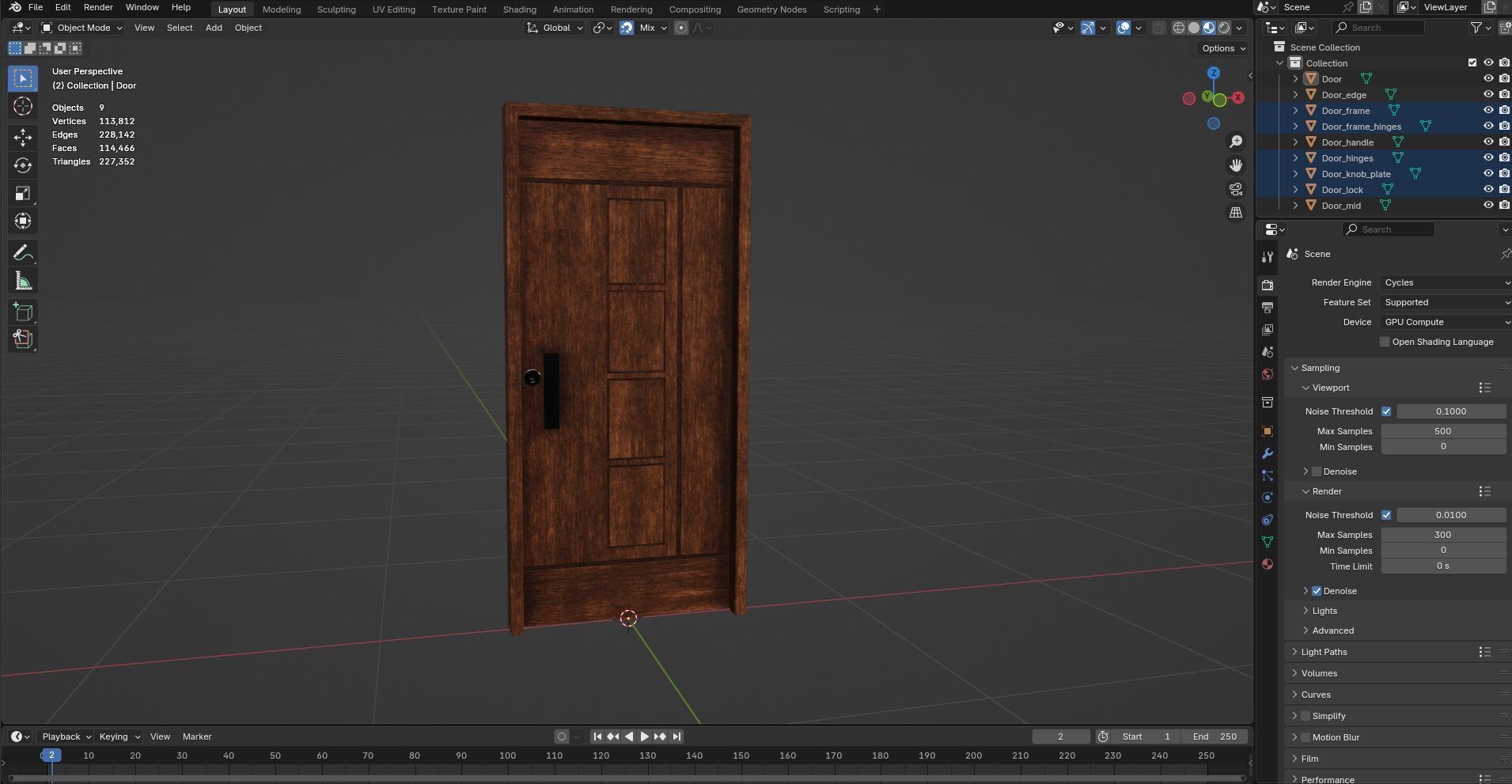 Door CG81 3D model_12