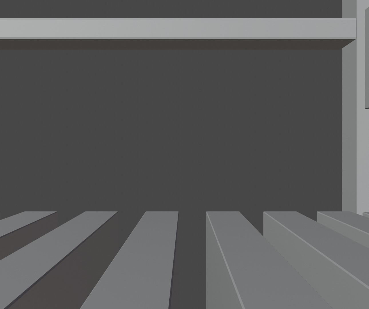 Terrace Wooden Bench Low-poly 3D model_12