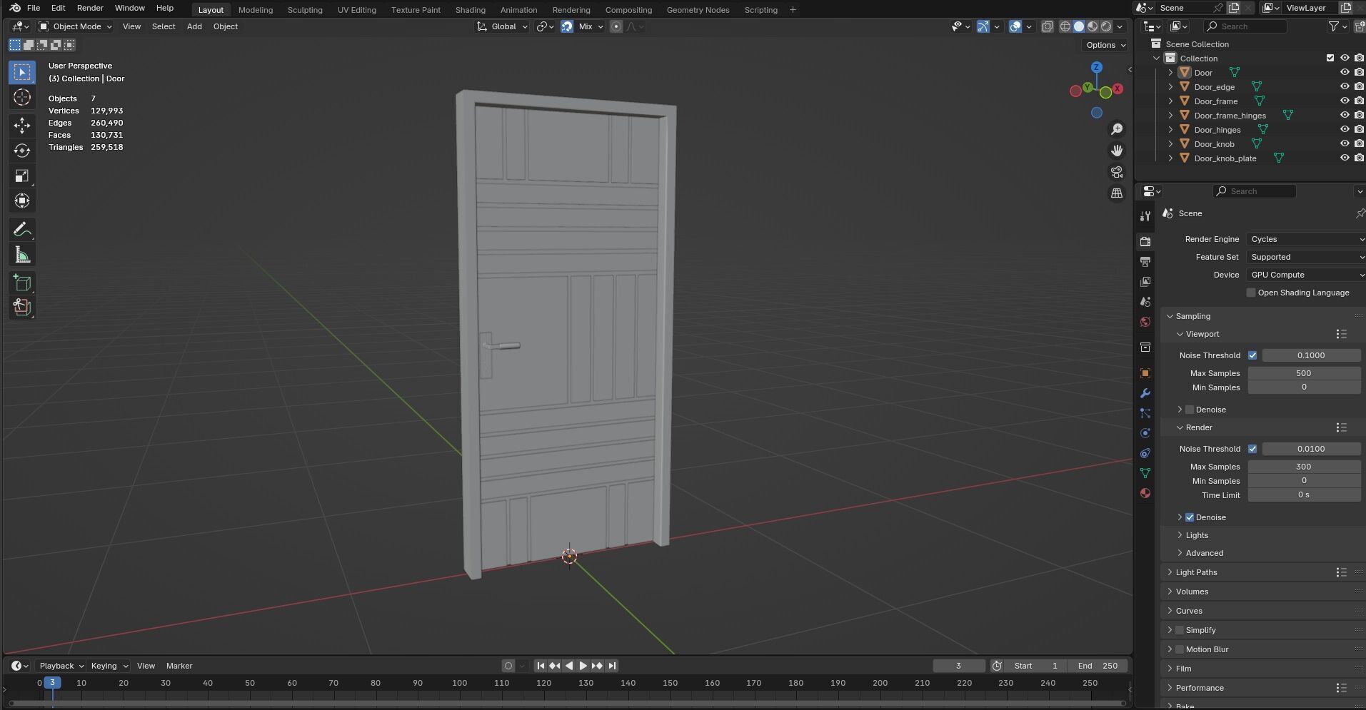Door CG88 3D model_11