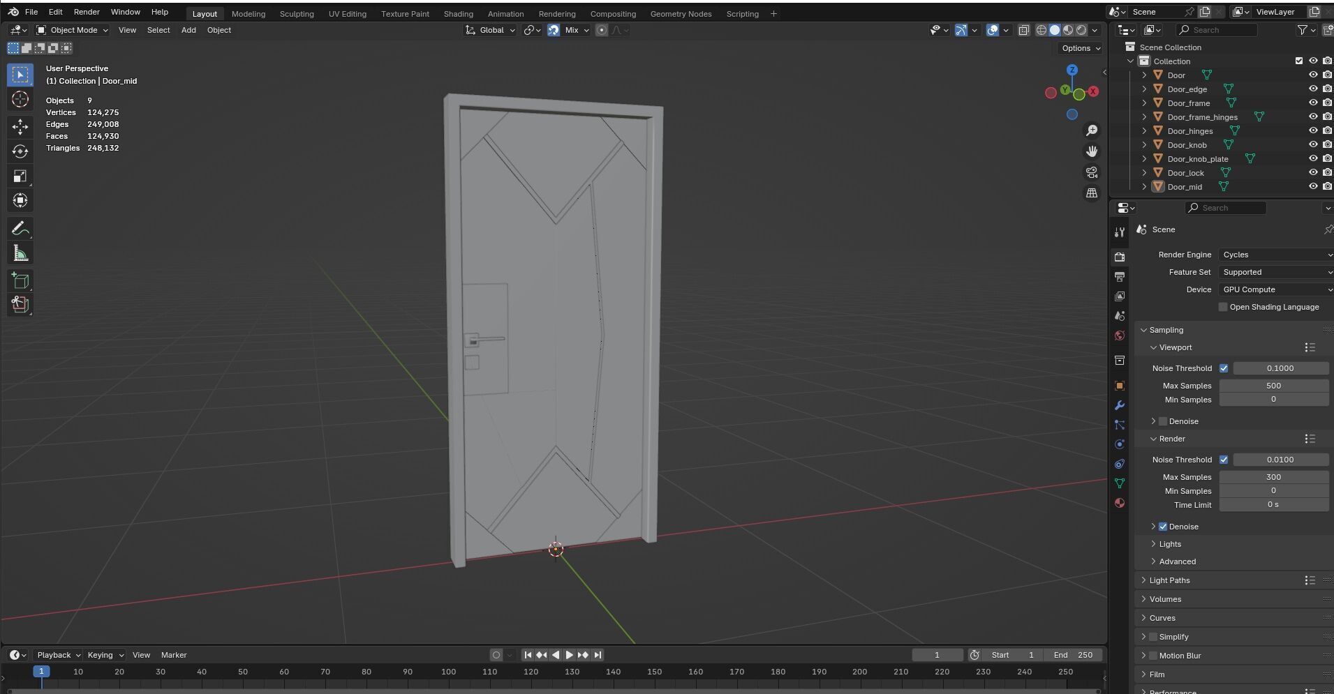 Door CG89 3D model_11
