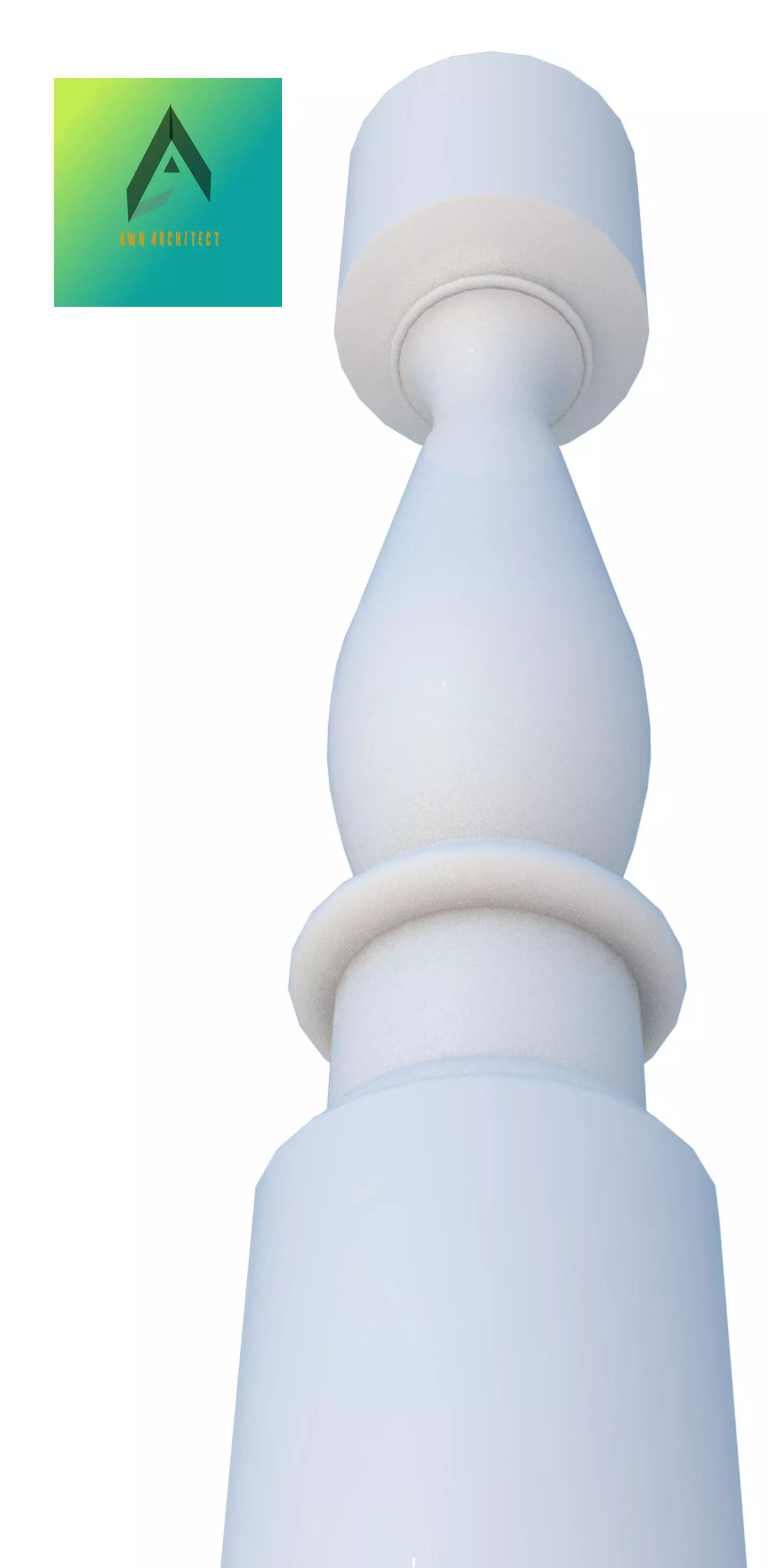 Baluster Model 1 pedestal with logo 3D print model_0
