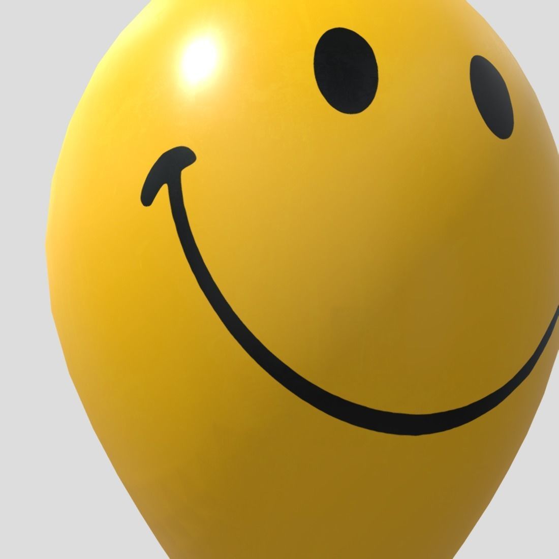 Balloon 4 smiley face Low-poly 3D model_12