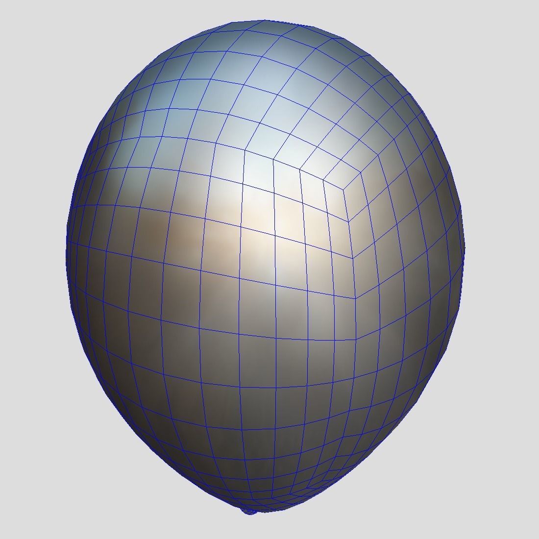 Balloon 4 smiley face Low-poly 3D model_5