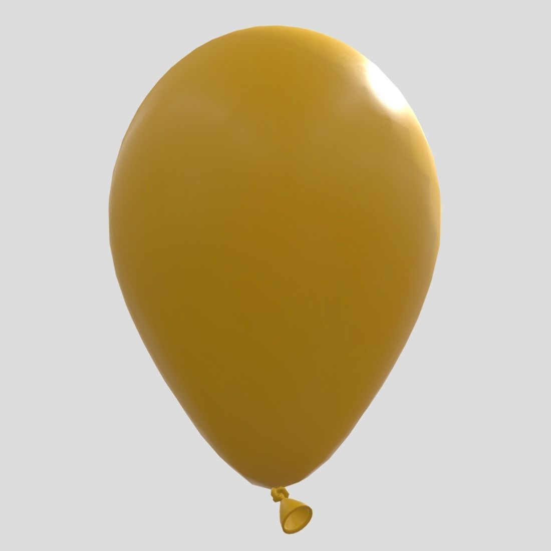 Balloon 4 smiley face Low-poly 3D model_8