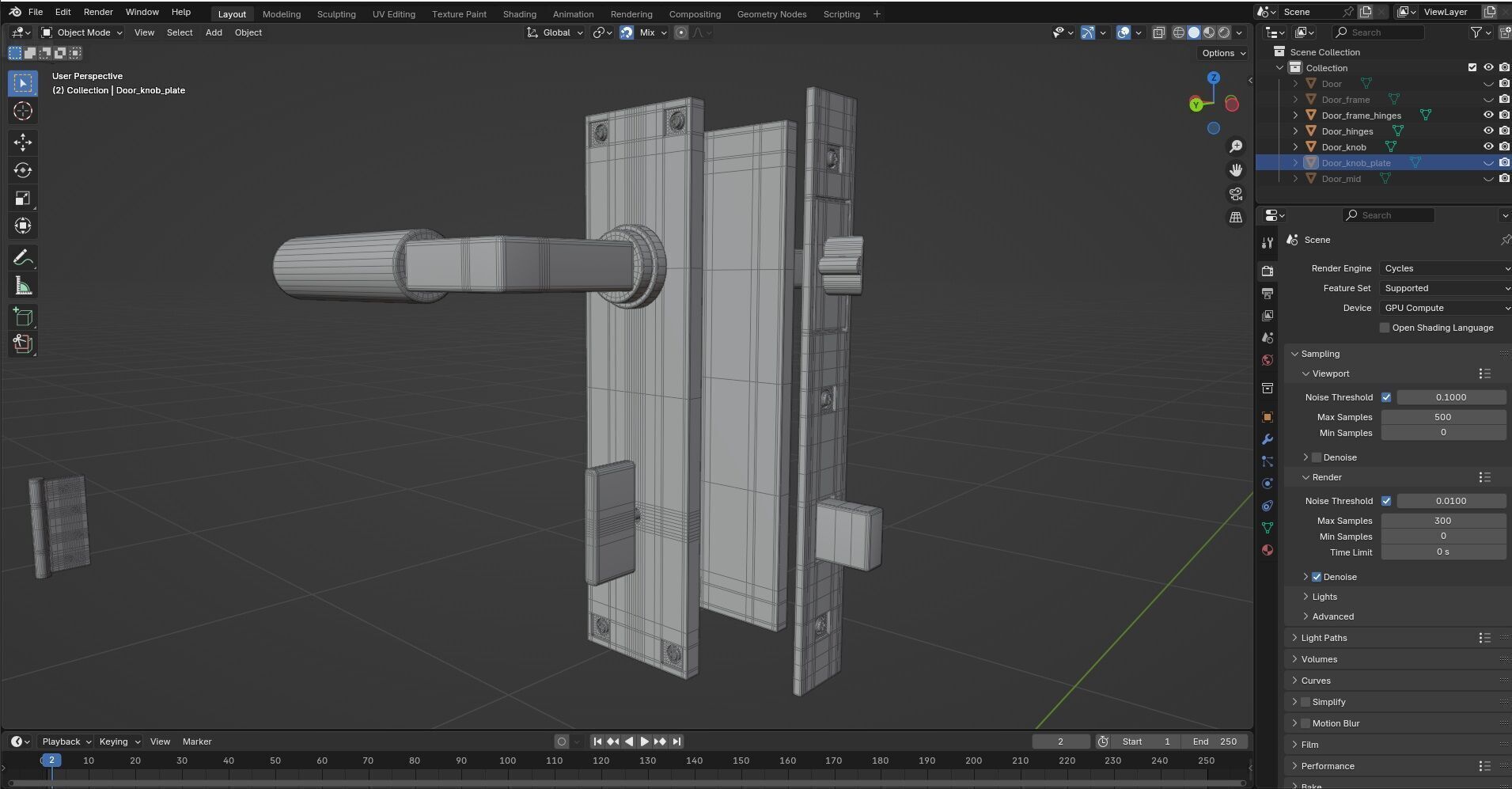 Door CG93 3D model_7