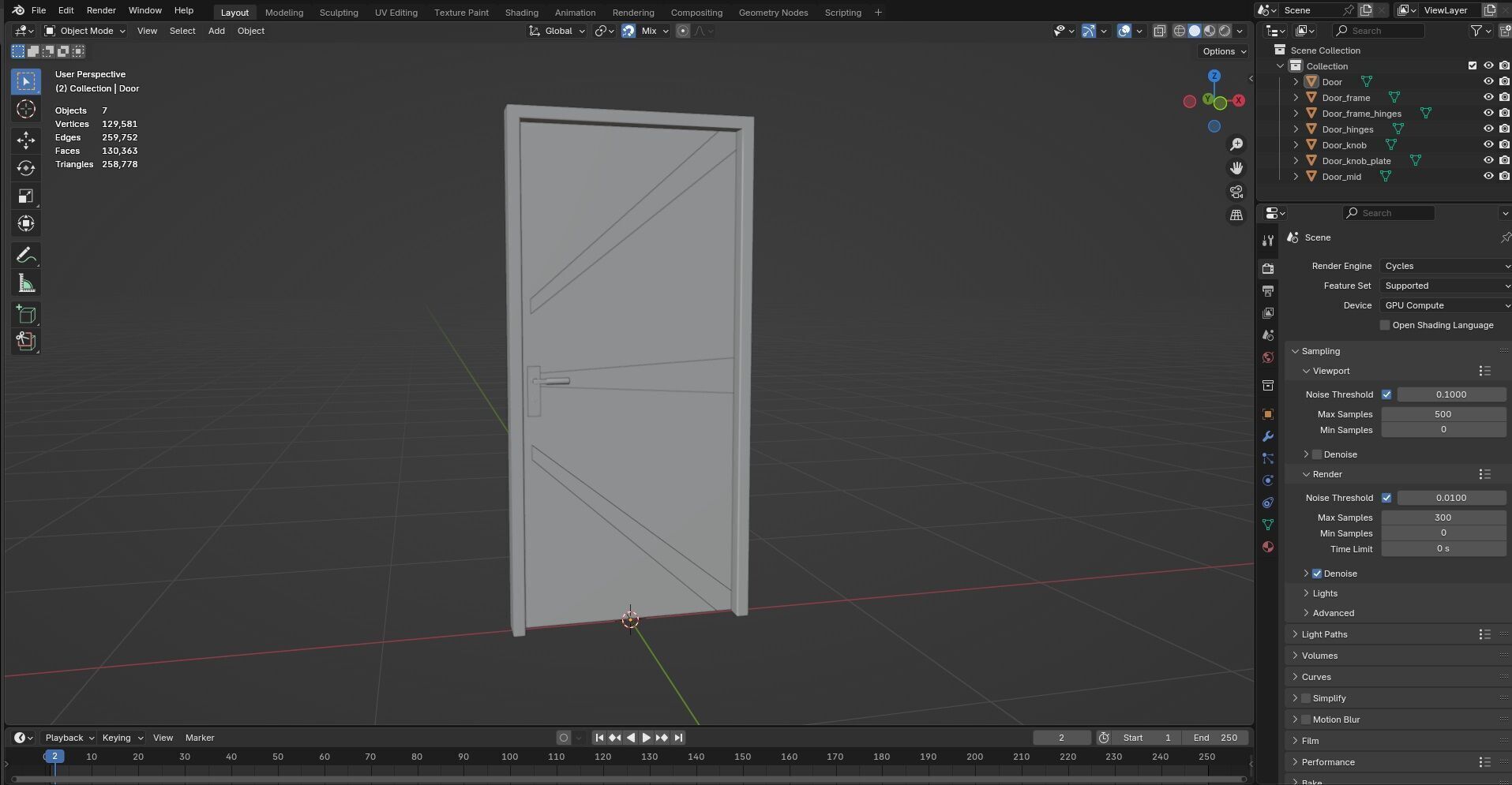 Door CG93 3D model_11