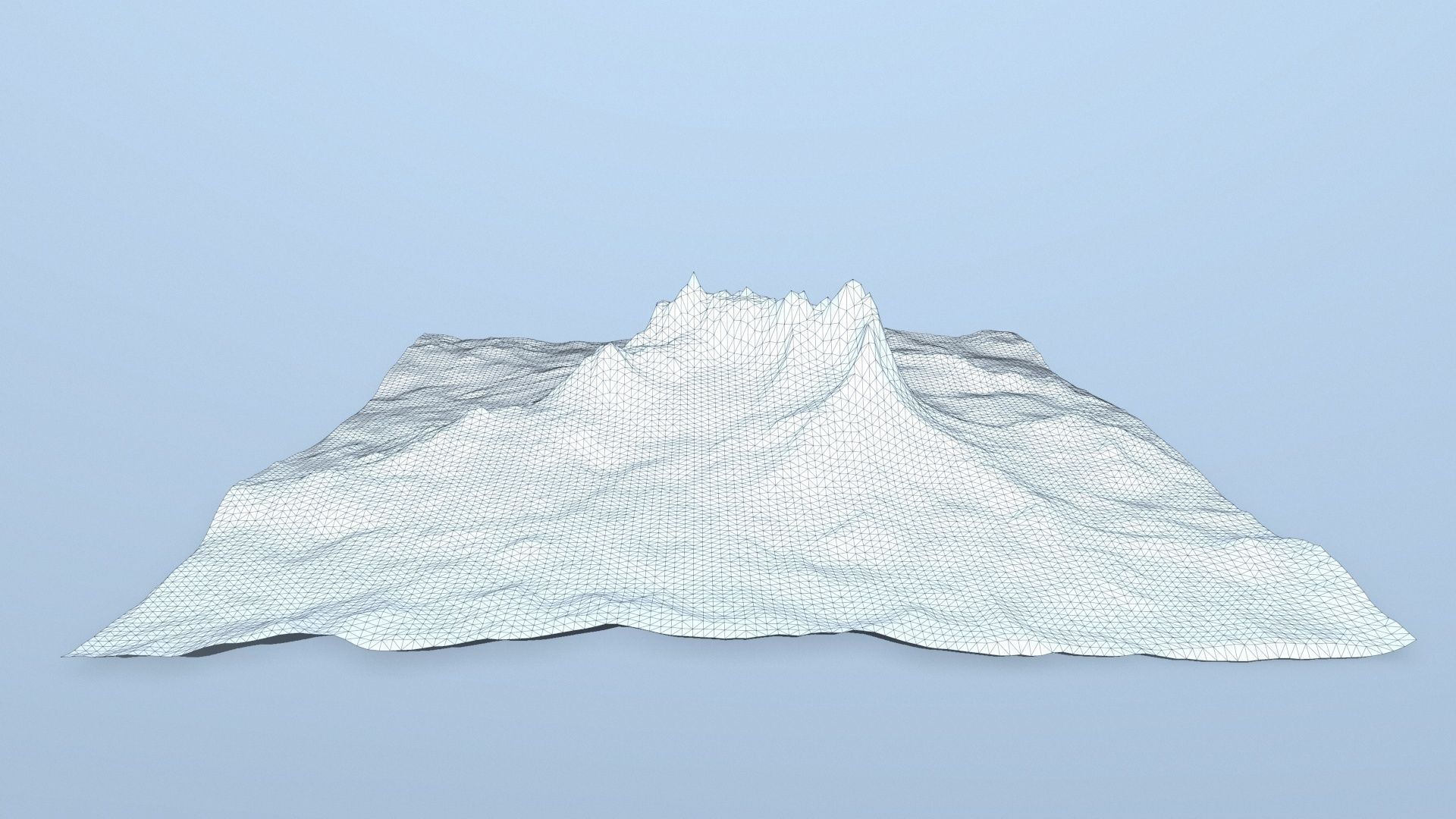 snow mountain Low-poly 3D model_12