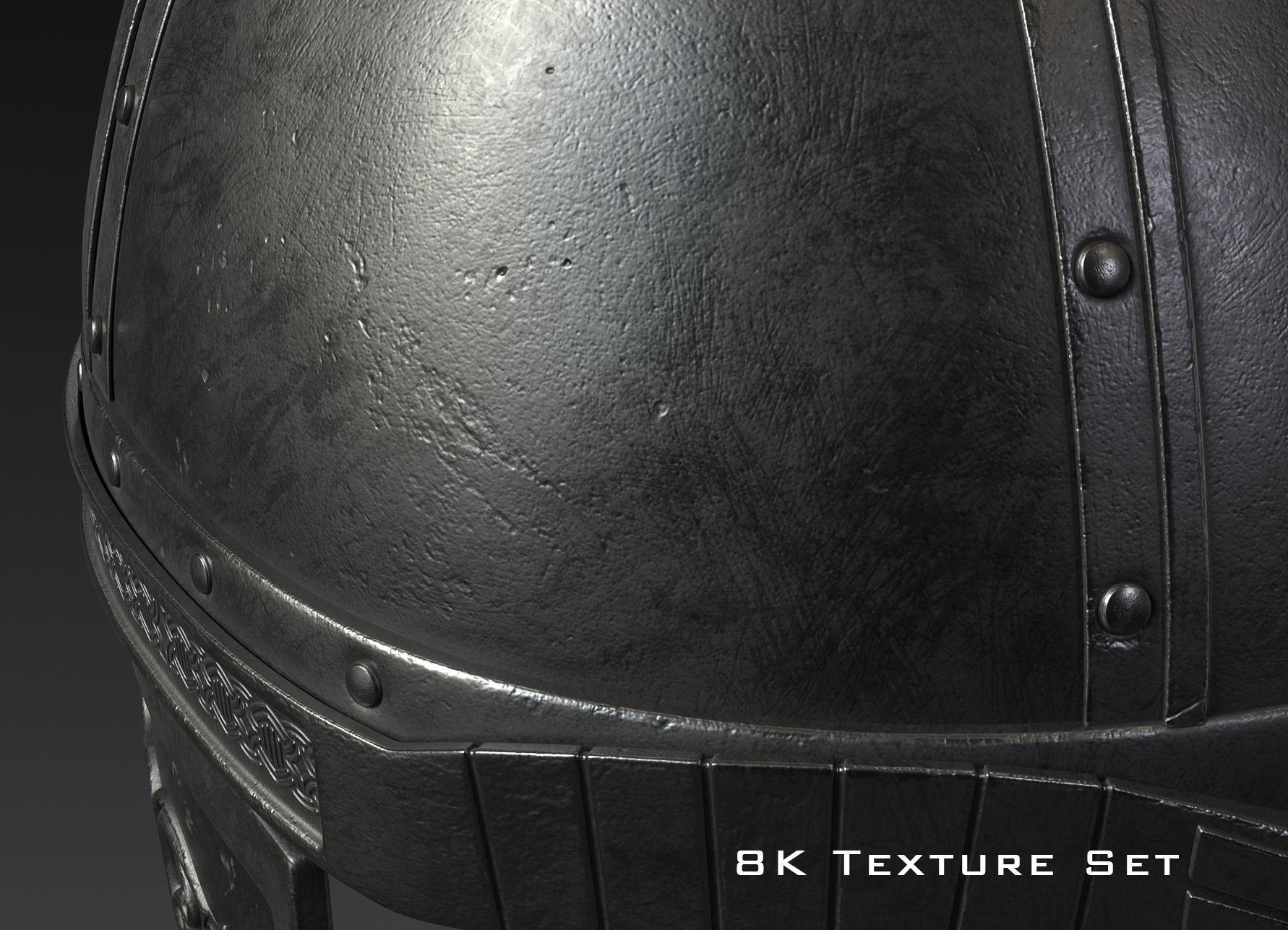 Medieval Helmet High Poly 3D model_6