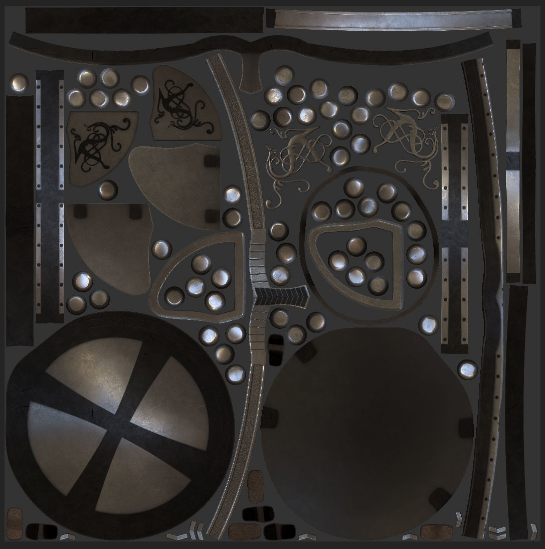 Medieval Helmet High Poly 3D model_11