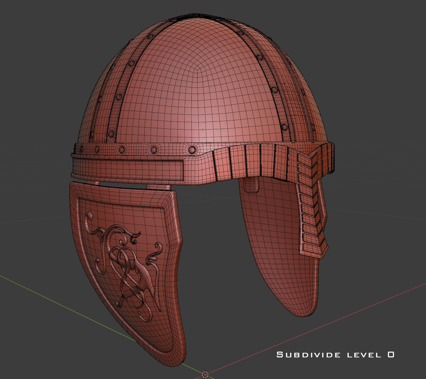 Medieval Helmet High Poly 3D model_9