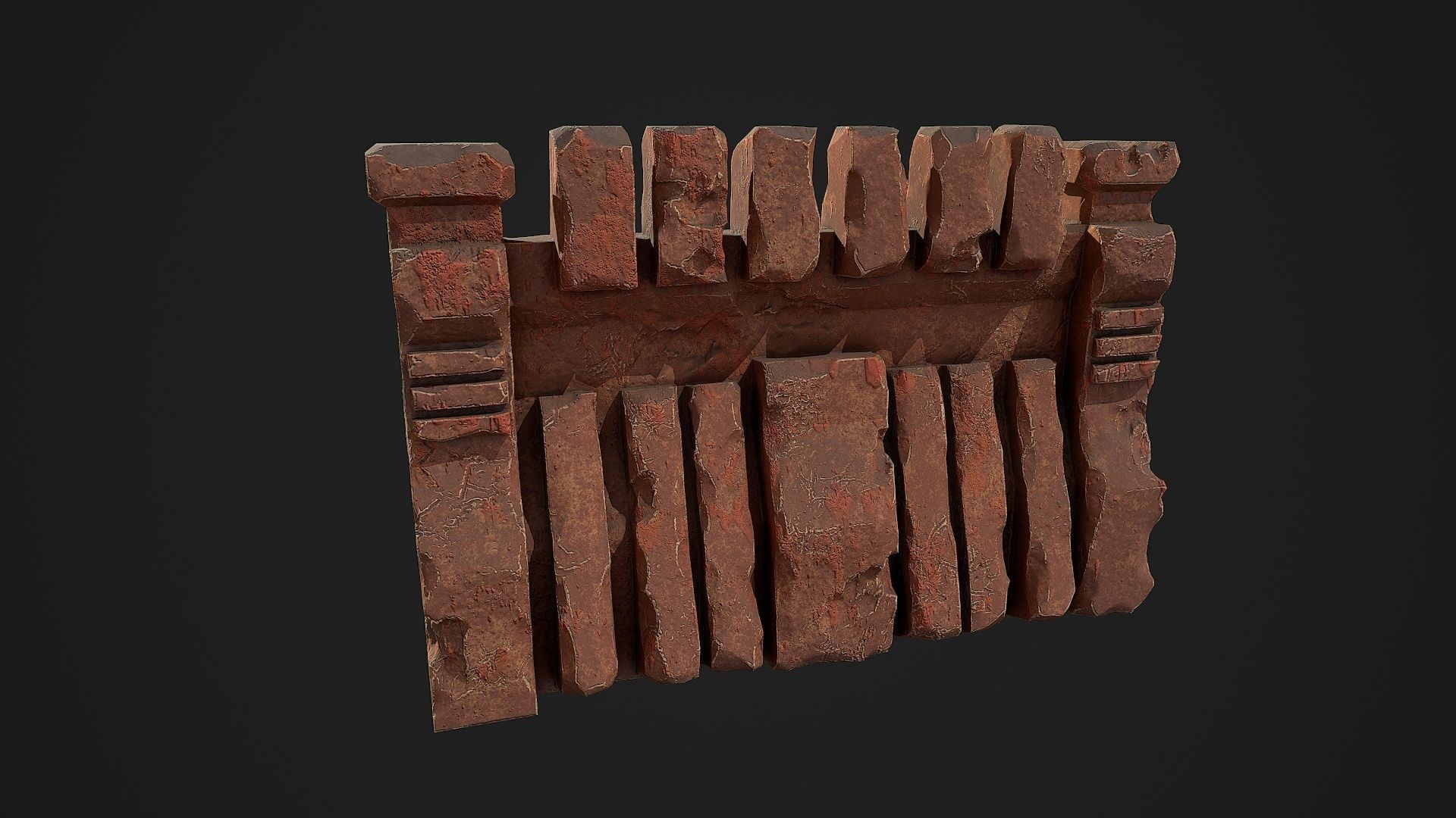 Fantasy red rocky wall pattern