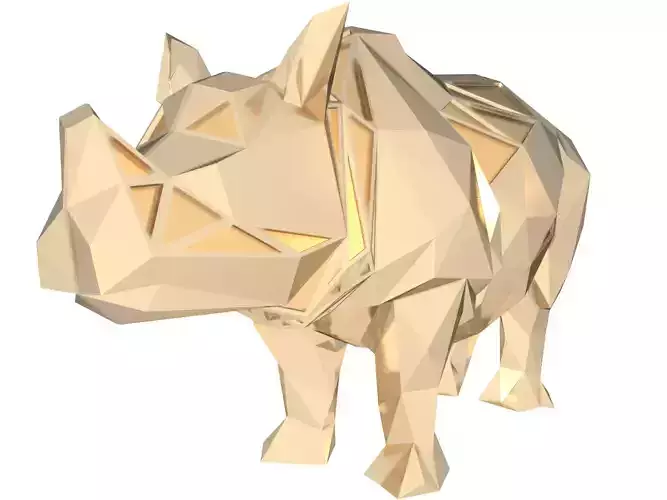 Polygonal Asian Rhino Parametric