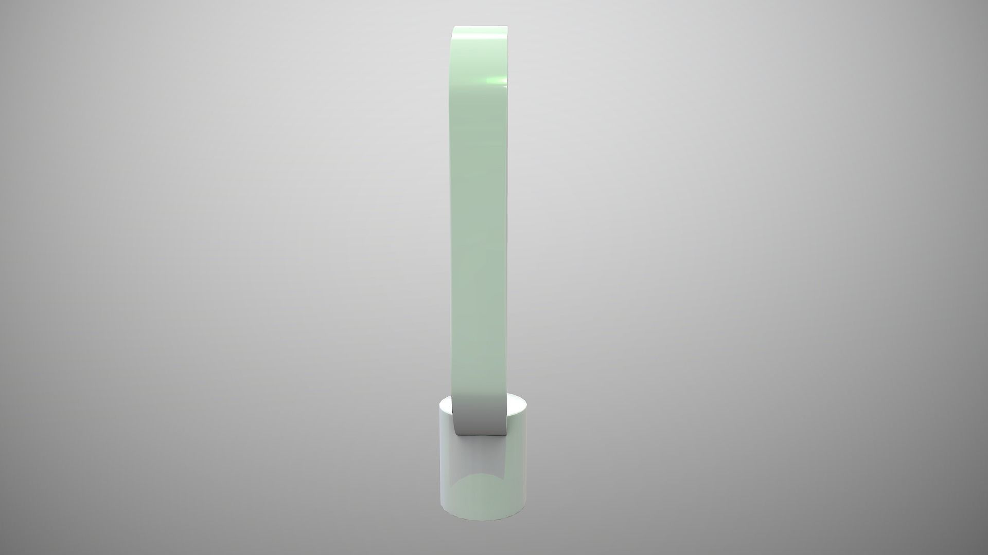 Futuristic Magnetic Lamp Low-poly 3D model_3