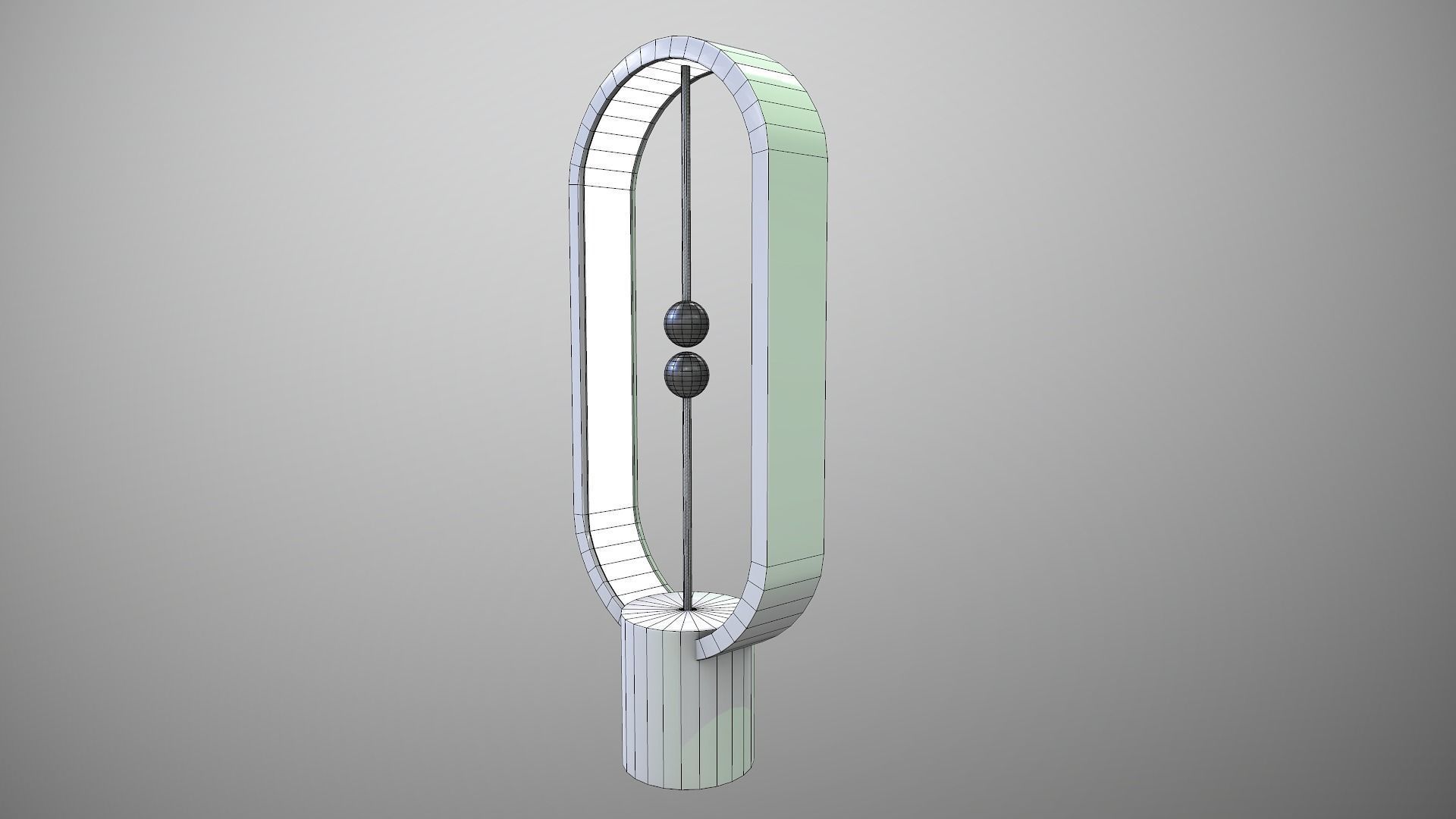 Futuristic Magnetic Lamp Low-poly 3D model_12