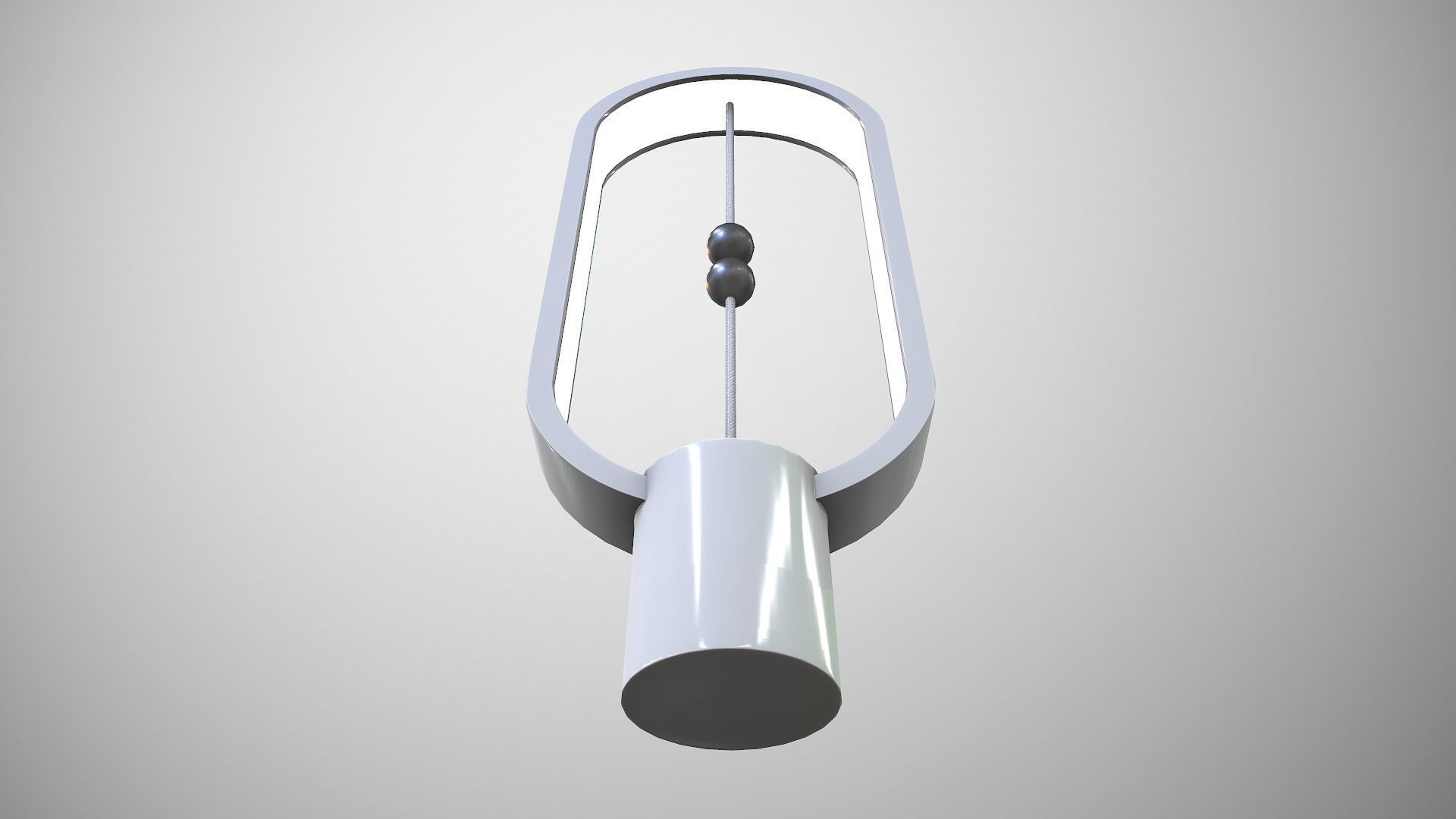 Futuristic Magnetic Lamp Low-poly 3D model_10