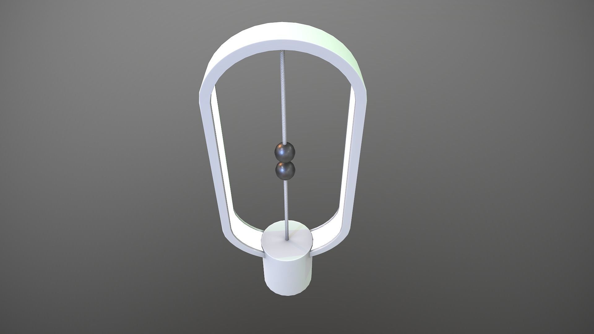 Futuristic Magnetic Lamp Low-poly 3D model_9