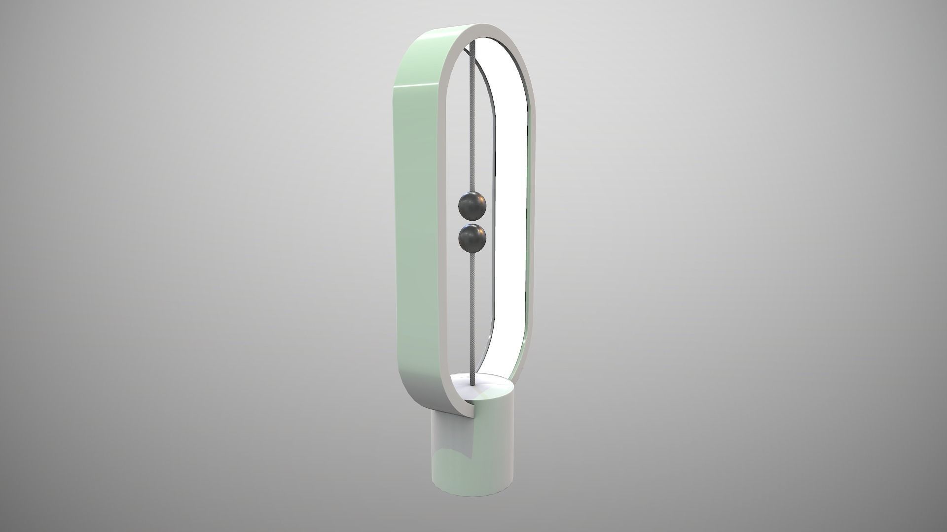 Futuristic Magnetic Lamp Low-poly 3D model_4